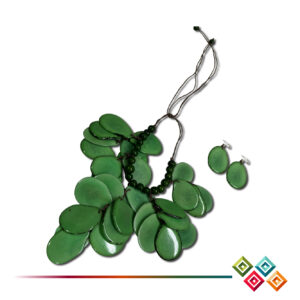 Tagua Necklace “Emerald Green”