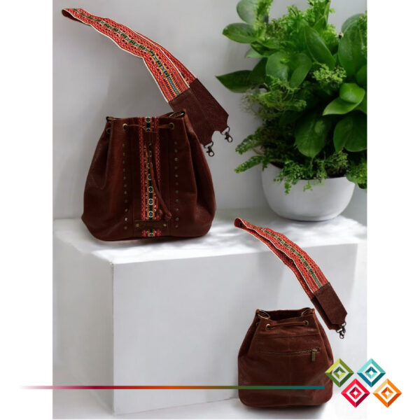 Suede Shigra Bag - Image 3