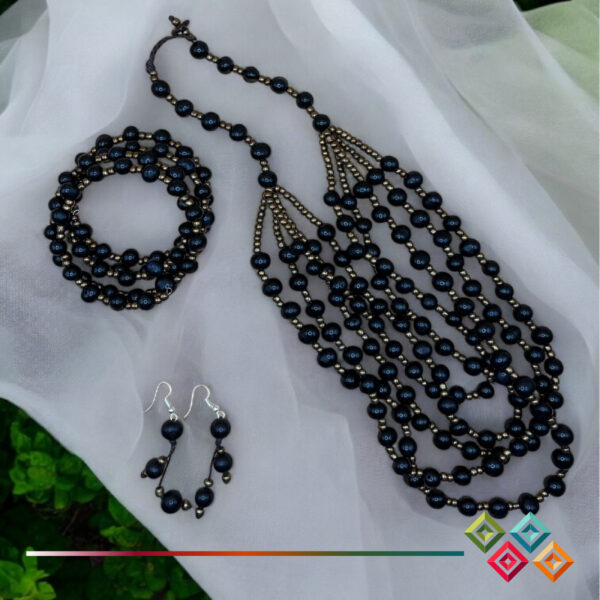 Acai Beaded Necklace/Bracelet & Earrings - Image 3