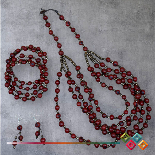 Acai Beaded Necklace/Bracelet & Earrings - Image 5