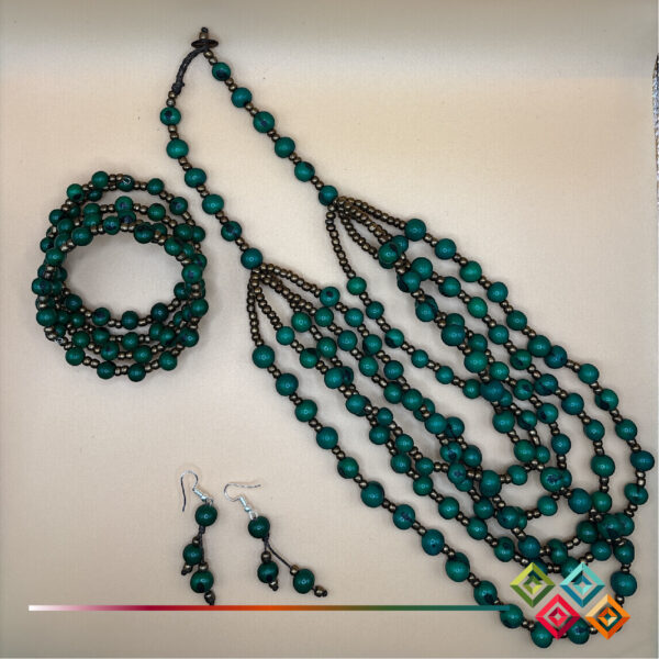 Acai Beaded Necklace/Bracelet & Earrings - Image 7