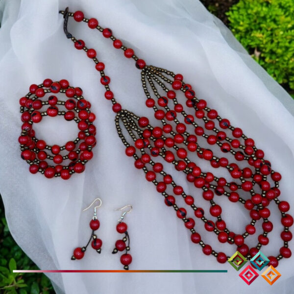Acai Beaded Necklace/Bracelet & Earrings - Image 8