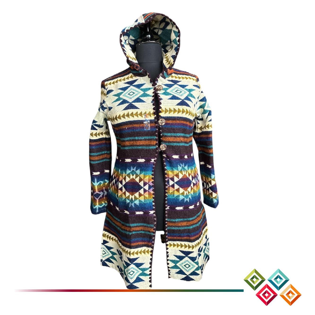Long Jacket Geometric Kaya_Eva