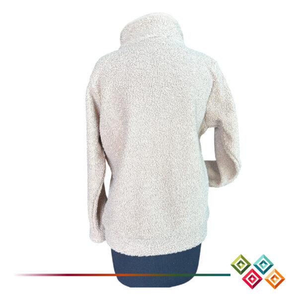 Warm Sherpa Jacket with Ecuadorian Textile Patterns - Image 4